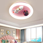 Lumendat Contemporary Creative Iron Acrylic Resin Cartoon Spaceship Planet LED Kids Flush Mount Ceiling Light For Living Room & Bedroom Lumendat
