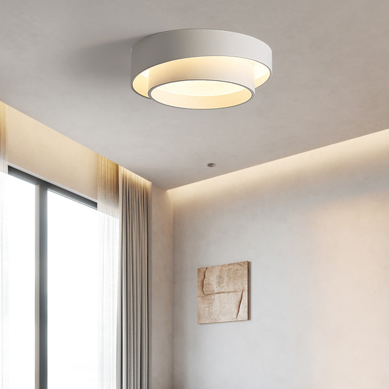 Modern Minimalist Overlapping Round LED Flush Mount Ceiling Light BulbSquare