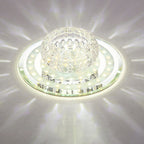 Minimalist Light Luxury Crystal Round Spotlight LED Flush Mount Ceiling Light Lumendat
