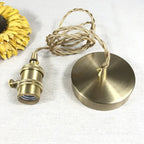 Traditional Vintage Lotus Leaf Glass Brass 1-light Pendant Light for Living Room BulbSquare