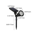 Solar Waterproof ABS Rotatable LED Outdoor Lawn Insert Landscape Light Lumendat