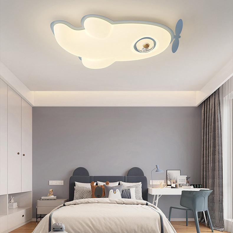 Lumendat Contemporary Nordic Kids Iron PE Plane LED Flush Mount Ceiling Light For Bedroom Lumendat