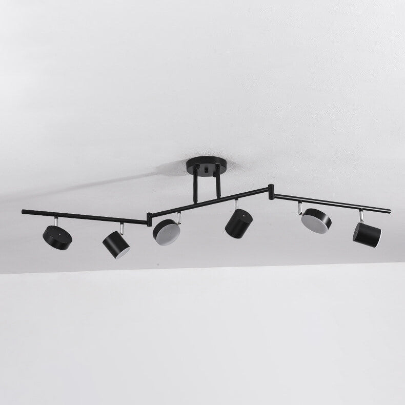 Modern Creative Rotating Track Spotlight LED Semi-Flush Mount Ceiling Light Lumendat