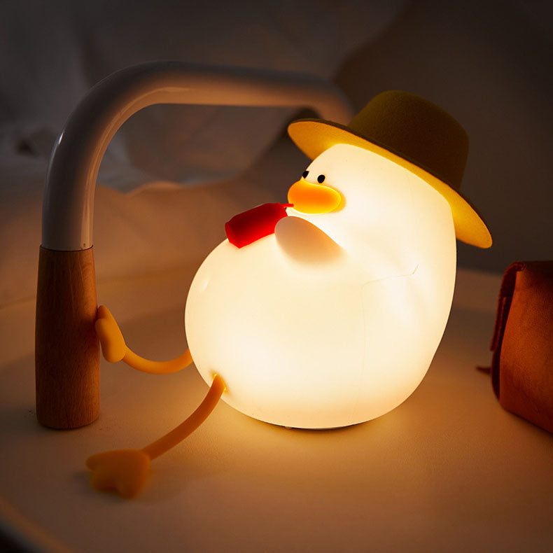 Creative Cartoon Silicone Duck Pat LED Night Light Table Lamp Lumendat