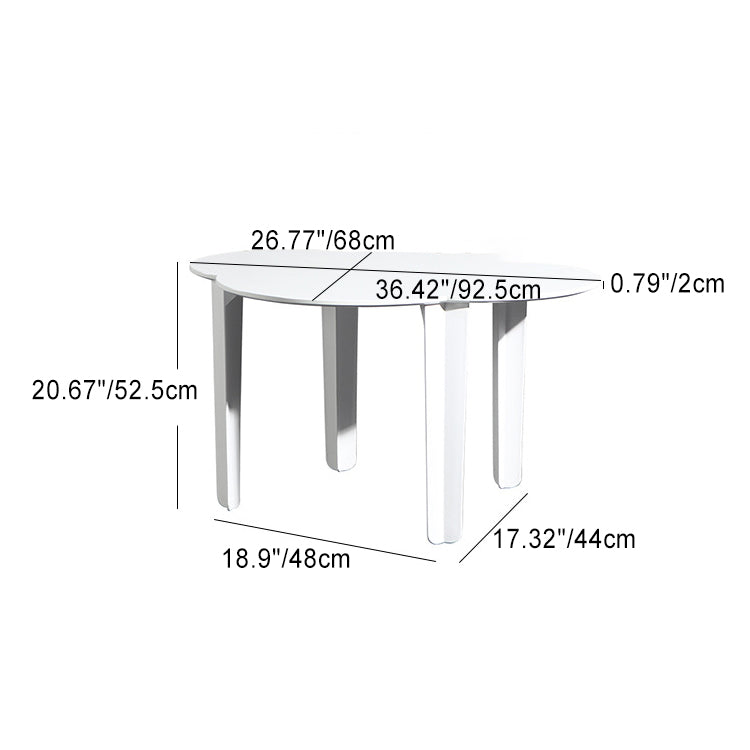 Lumendat Modern Minimalist Plastic Cloud Design Four Legs Kids Table For Living Room Lumendat