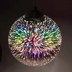 Modern Creative 3d Colorful Fireworks Glass Dome 2/3 Light Island Light Chandelier Lumendat