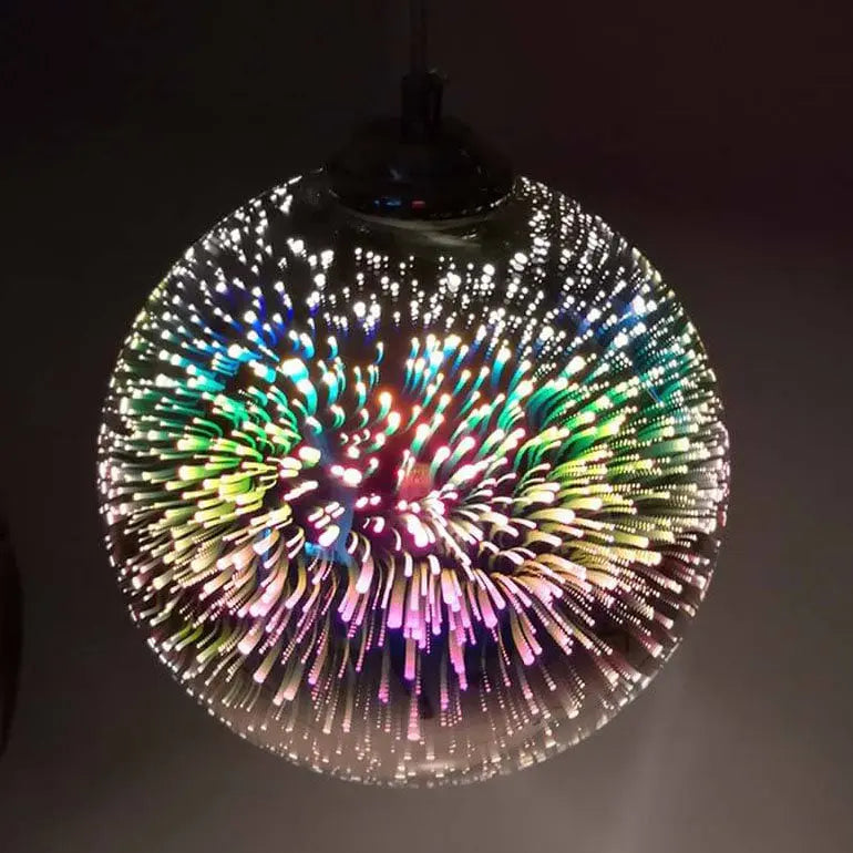Modern Creative 3d Colorful Fireworks Glass Dome 2/3 Light Island Light Chandelier Lumendat