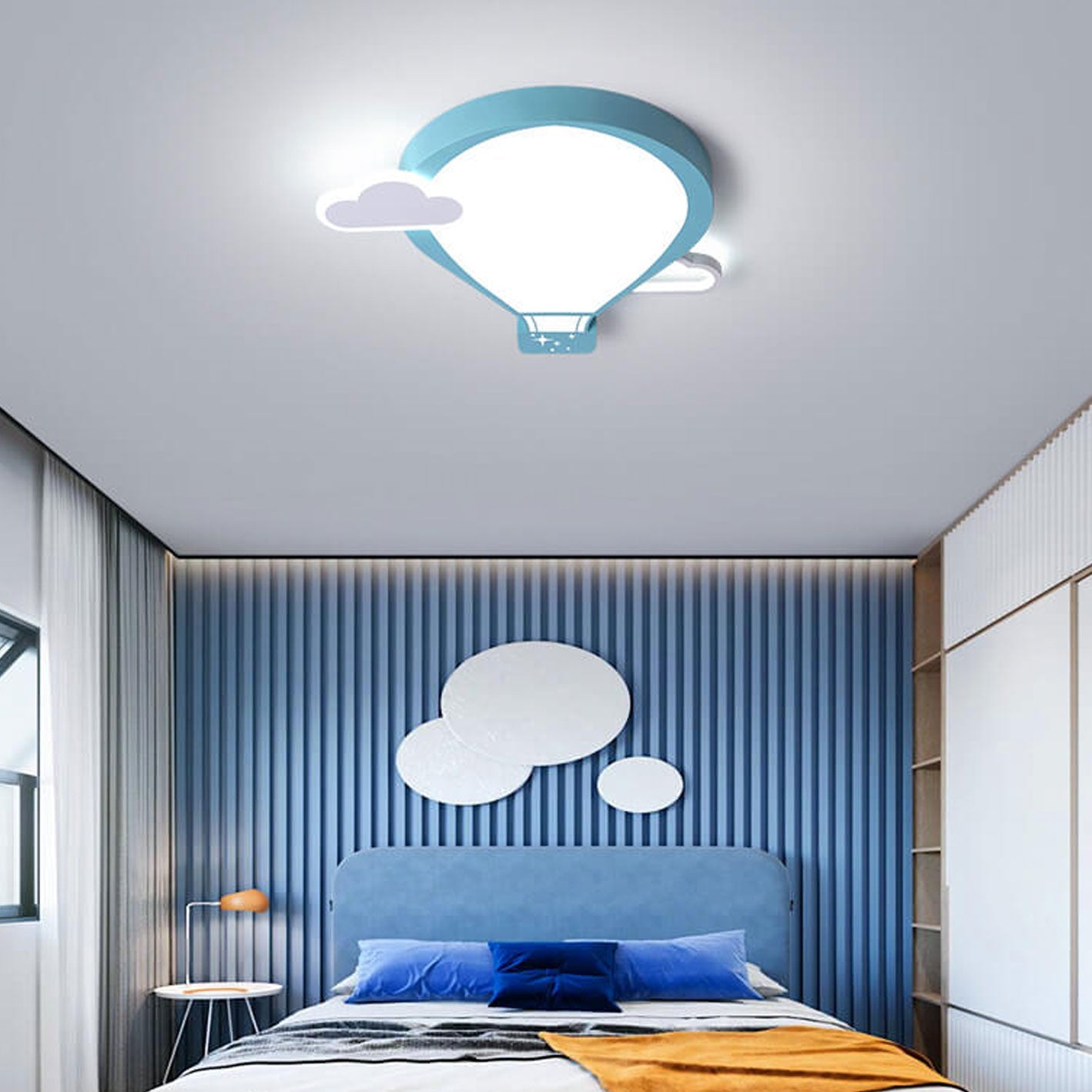 Lumendat Cartoon Hot Air Balloon Kid LED Flush Mount Ceiling Light Lumendat