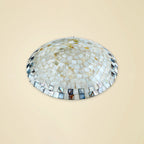 Tiffany Mediterranean Mosaic Shell Round LED Flush Mount Ceiling Light
