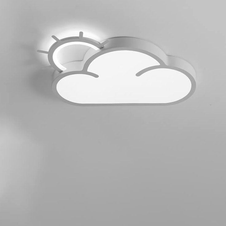 Lumendat Nordic Minimalist Cloudy Sun LED Kids Flush Mount Ceiling Light Lumendat