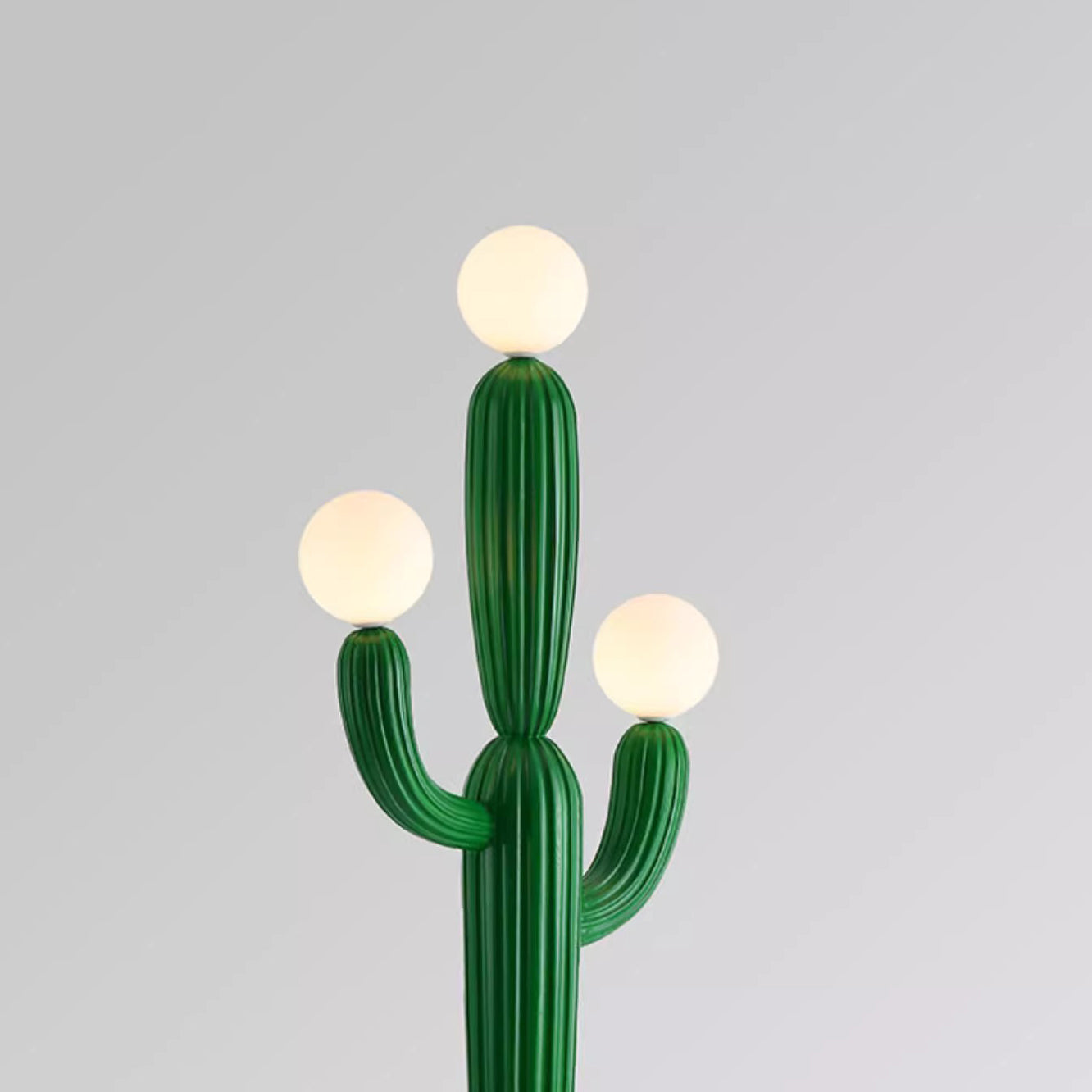 Contemporary Creative Cactus Resin Glass 3-Light Standing Floor Lamp For Living Room Lumendat