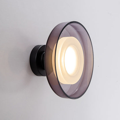 Contemporary Scandinavian Round Hardware Glass LED Semi-Flush Mount Ceiling Light For Living Room