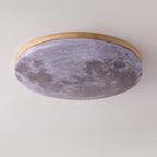 Nordic Minimalist Moon Round Pvc LED Flush Mount Ceiling Light BulbSquare