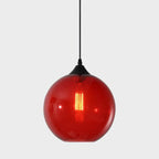 Nordic Minimalist Stained Round Glass 1-light Pendant Light Lumendat