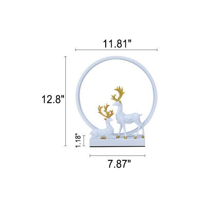 Nordic Creative Circle Deer USB LED Night Light Table Lamp Lumendat