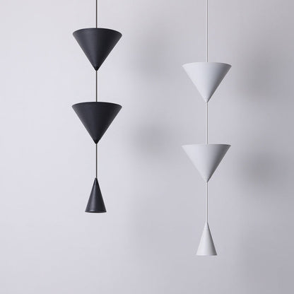 Modern Minimalist Cone Iron Aluminum Acrylic LED Pendant Light for Bedroom