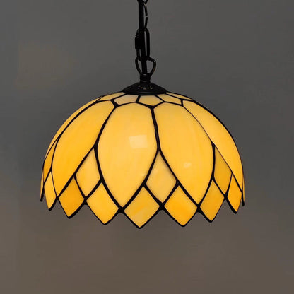 Tiffany European Style Milk White Glass Dome 1-light Pendant Light
