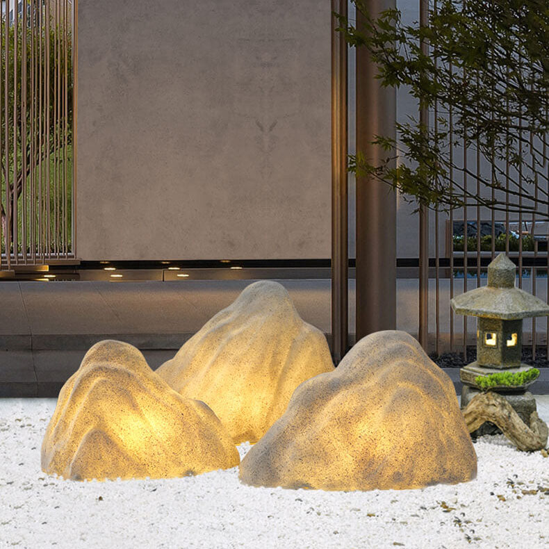 Modern Stone Rockery Outdoor Waterproof LED Garden Landscape Light Lumendat