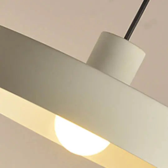 Modern Minimalist Aluminum Disc 1-light Pendant Light for Living Room BulbSquare