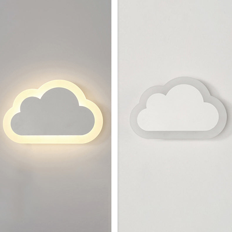 Lumendat Contemporary Simplicity Aluminum Cloud Frame Silicone Strip LED Kids Wall Sconce Lamp For Bedroom Lumendat
