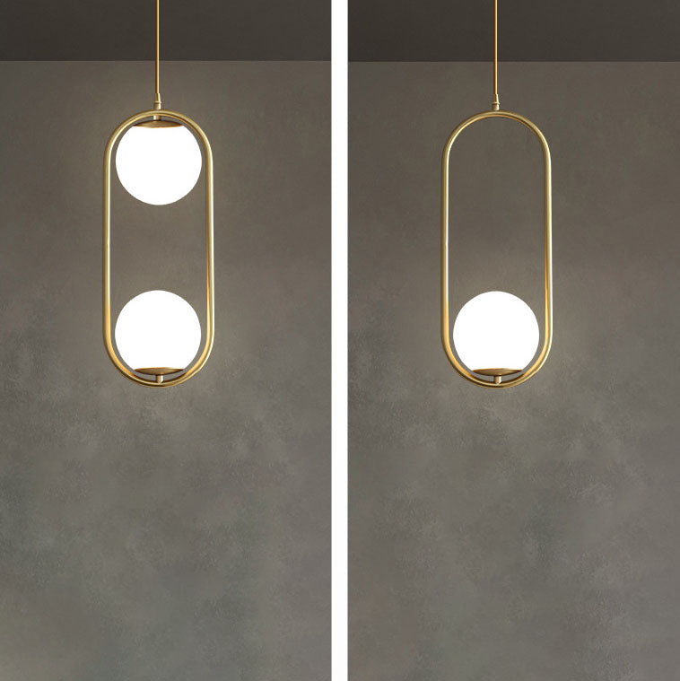 Modern Light Luxury Minimalist Oval Glass Orb 1/2-light Pendant Light BulbSquare