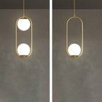 Modern Light Luxury Minimalist Oval Glass Orb 1/2-light Pendant Light BulbSquare