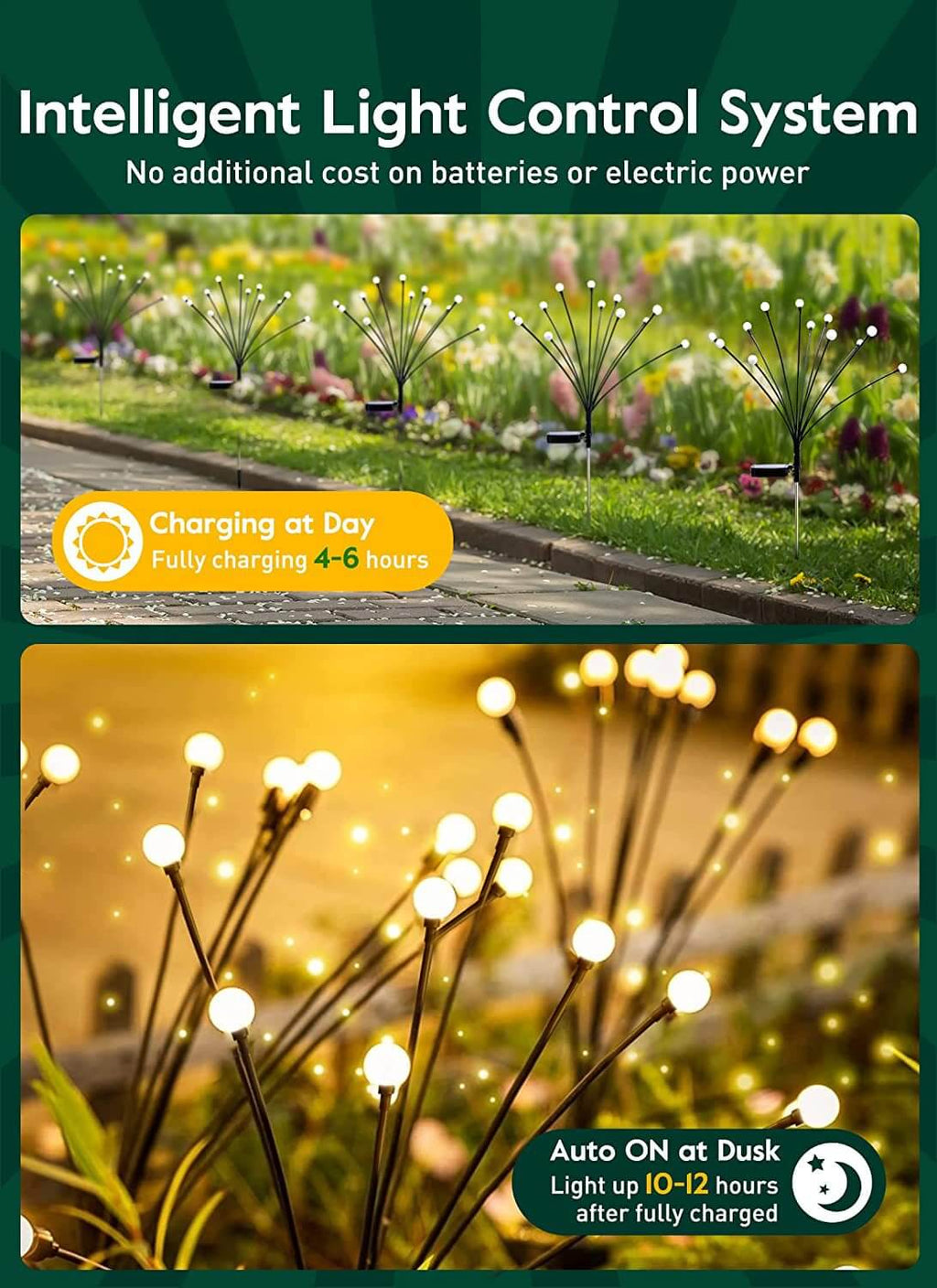 Modern Decorative Solar Firefly Waterproof ABS LED Lawn Insert Ground Outdoor Landscape Lighting Lumendat