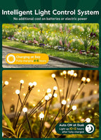 Modern Decorative Solar Firefly Waterproof ABS LED Lawn Insert Ground Outdoor Landscape Lighting Lumendat