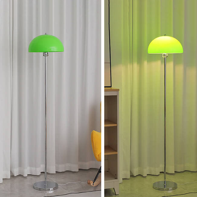 Nordic Vintage Acrylic Clear Dome 1-Light Standing Floor Lamp Lumendat