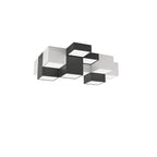 Modern Minimalist Cube Iron Acrylic LED Flush Mount Ceiling Light for Living Room