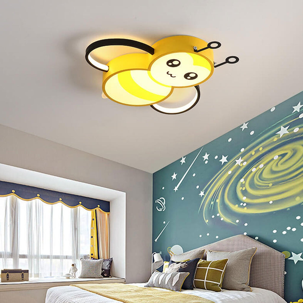 Lumendat Nordic Childlike Cartoon Bee Design LED Flush Mount Light Lumendat