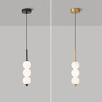 Nordic Creative Brass Spherical Glass Long Strip LED Pendant Light BulbSquare