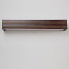 Modern Chinese Walnut Square Bar Vanity LED Wall Sconce Lamp