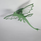 Contemporary Creative Acrylic Cartoon Dinosaur LED Semi-flush Mount Ceiling Light for Bedroom