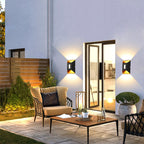 Modern Aluminum Lens Outdoor Waterproof Patio LED Wall Sconce Lamp Lumendat