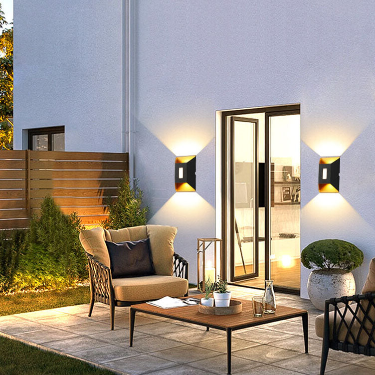 Modern Aluminum Lens Outdoor Waterproof Patio LED Wall Sconce Lamp Lumendat