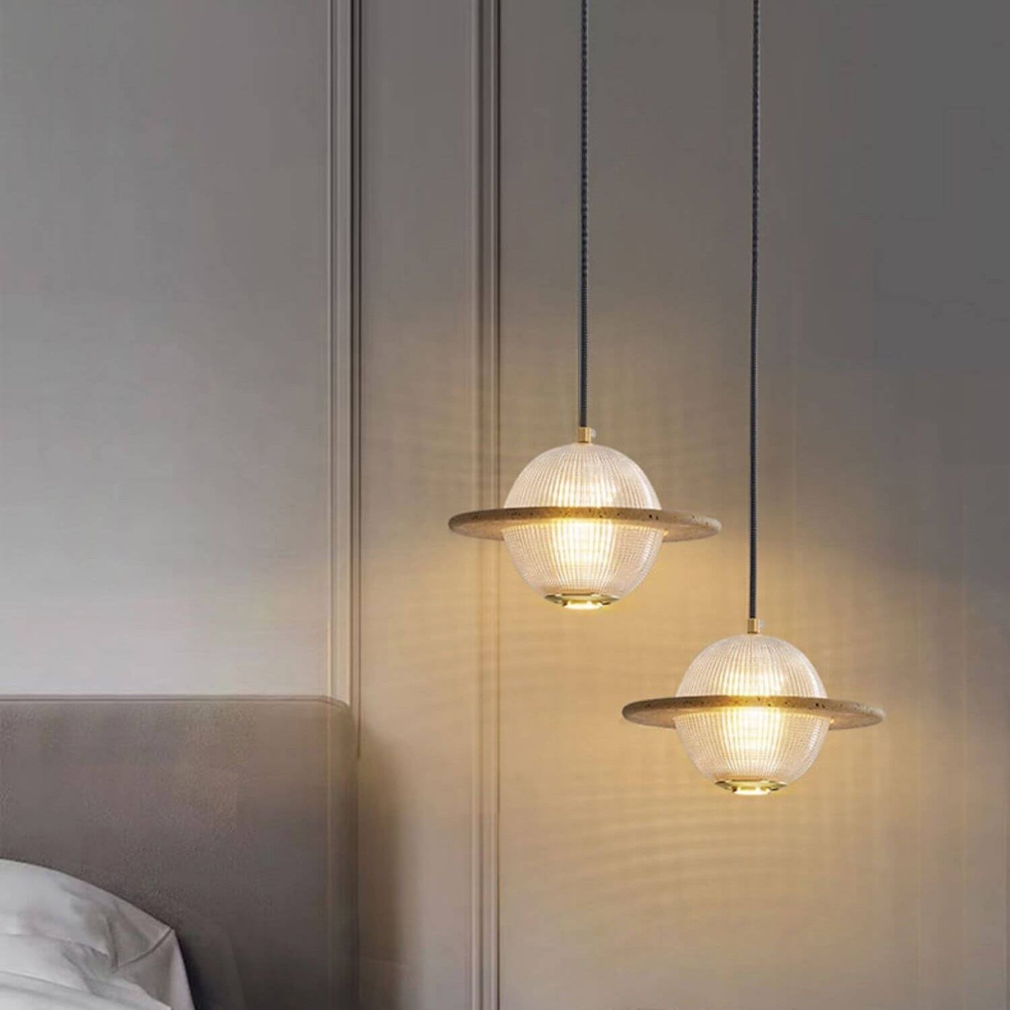 Nordic Glass Creative Planet Design LED Pendant Light