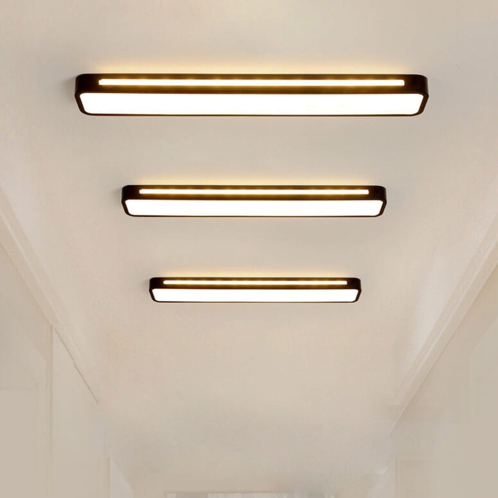 Nordic Minimalist Long LED Flush Mount Ceiling Light BulbSquare