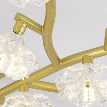 Nordic Creative Plum Blossom Tree Branch LED Semi-flush Mount Ceiling Light