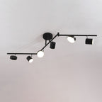 Modern Creative Rotating Track Spotlight LED Semi-Flush Mount Ceiling Light Lumendat