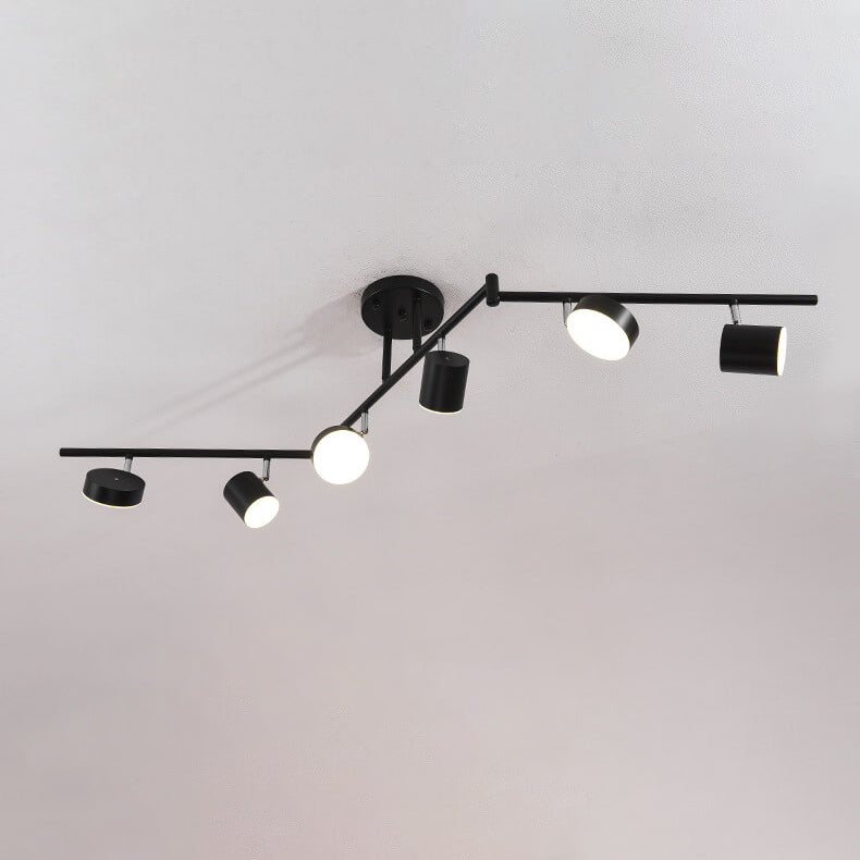 Modern Creative Rotating Track Spotlight LED Semi-Flush Mount Ceiling Light Lumendat