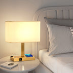 Modern Minimalist Rectangular Cloth Iron 1-Light Table Lamp For Living Room Lumendat