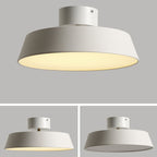 Nordic Minimalist Round Pot Iron LED Flush Mount Ceiling Light BulbSquare