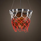 Modern Creative Basketball Iron Glass Mesh Rope 1-light Pendant Light