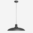 Contemporary Scandinavian Waterproof Carbonized Steel Round 1-light Pendant Light for Outdoor Patio BulbSquare