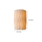 Contemporary Nordic Resin Striped Half Cylinder 2-Light Wall Sconce Lamp for Living Room Lumendat