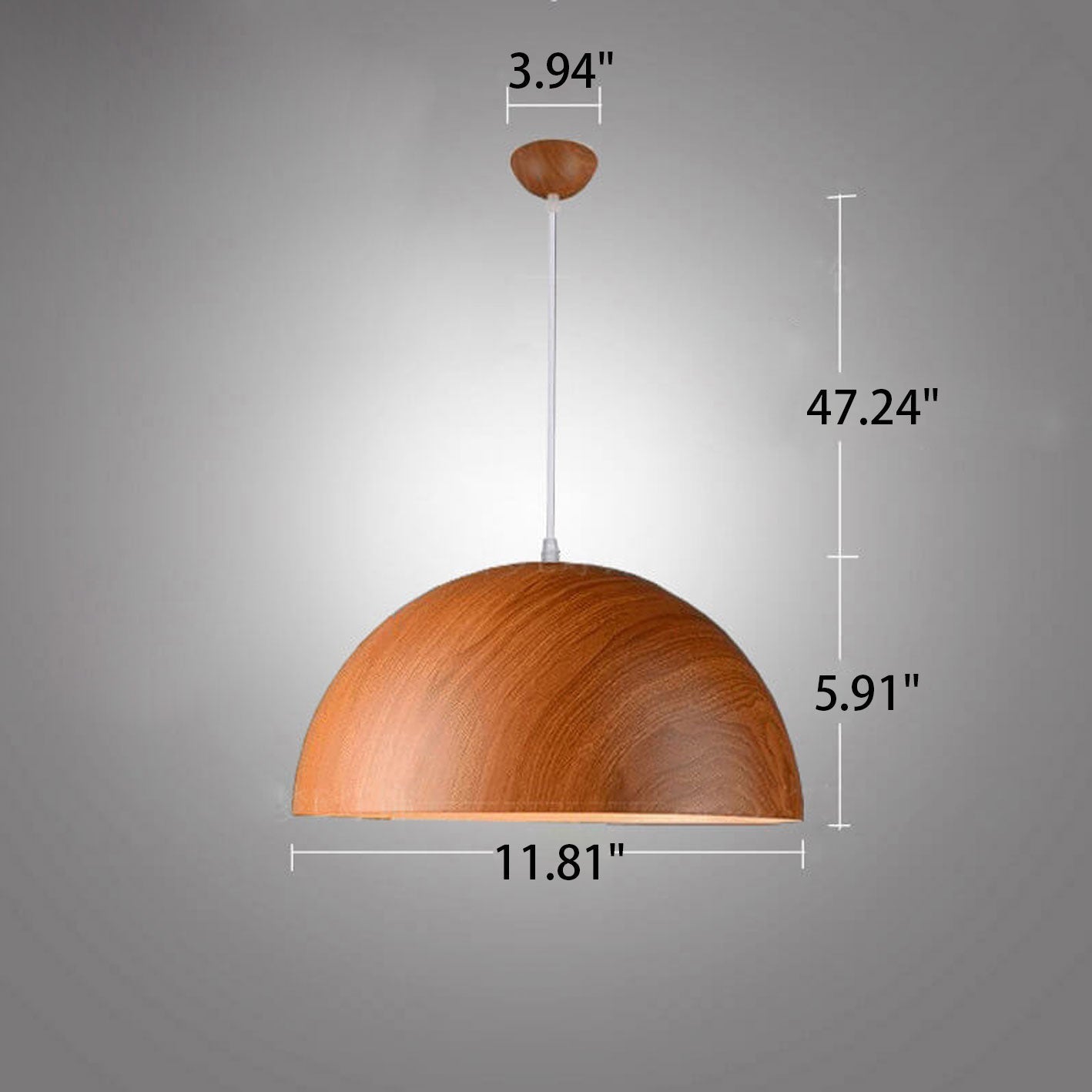 Nordic Minimalist Marbled Semicircle 1-light Pendant Light BulbSquare