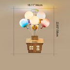 Lumendat Contemporary Creative Colorful Acrylic Balloon Log Cabin 7/9-Light Kids Semi-Flush Mount Ceiling Light For Bedroom Lumendat