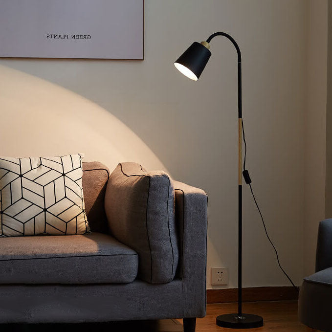 Modern Minimalist Iron 1-Light Standing Floor Lamp Lumendat