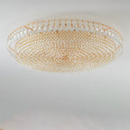 Modern Luxury Circle Iron Crystal 4/6/8/10 Light Flush Mount Ceiling Light For Living Room Lumendat